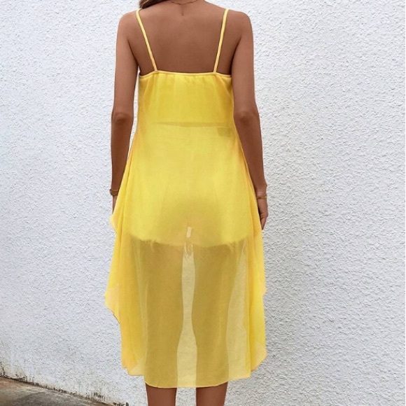 SARAH Yellow hi low cami top flowy - Picture 2 of 2